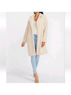 Express Cozy Long Sherpa Coat (XS)